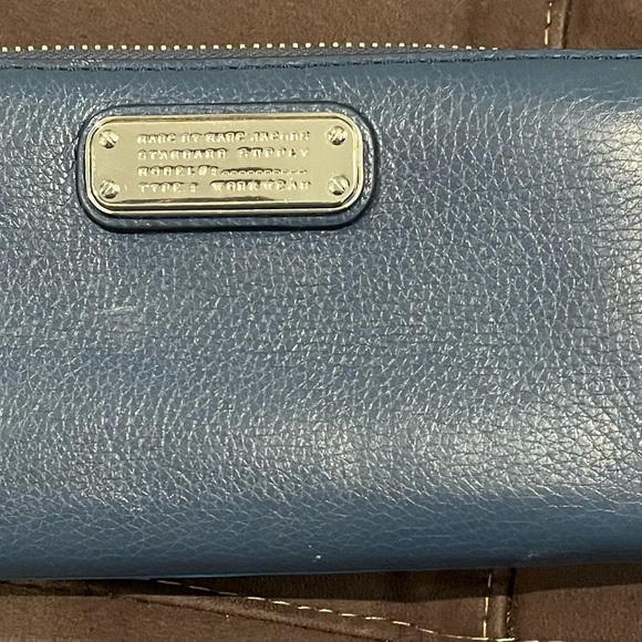 Marc by Marc Jacobs Blue Leather Wallet - Picture 1 of 6